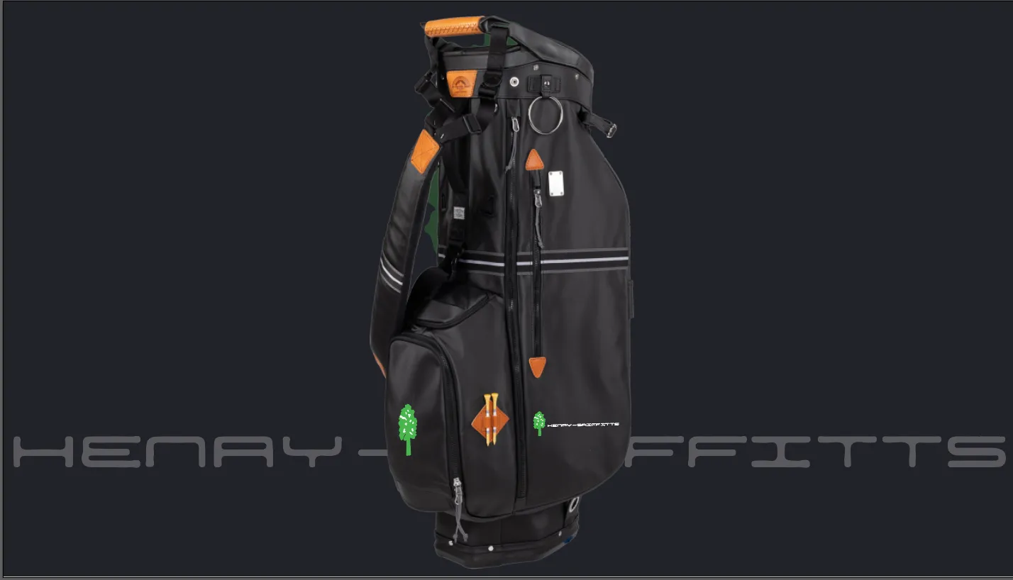 HENRY-GRIFFITTS Mid-Stripe 4-Way Cart Bag Black